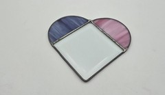Handcrafted Stained Glass Heart. 7 inches tall, 8.5 inches across.