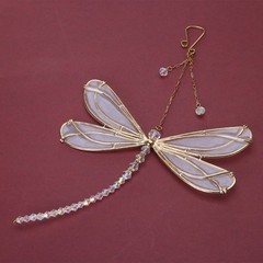 Crystal Rainbow Dragonfly Window Hanging Ornament Garden Home Decor
