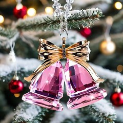 Shimmering Crystal Bell Hanging Ornament, Rainbow Maker Window Garden Home Decor