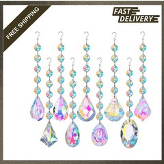 Crystal Sun Catcher 9 Pack Hanging Ornament Crystals Balls Prism Rainbow Maker