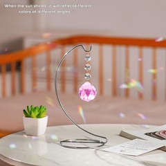 Linyalmy Grief Gifts For Women40Mm Crystal Suncatcher 9-Inch Silver Stand A