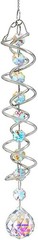 20.5in Crystal Sun Catcher Colorful Hanging Suncatcher W/ Octagonal Beads