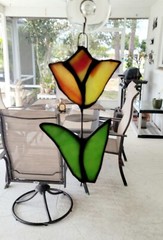1 Stained Tulip Ornament Suncatcher , Your Choice, More colors to Come