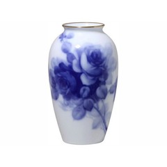 Blue Rose Vase Flower Arrangement Floral Base 23cm Made in Japan Po From Japan