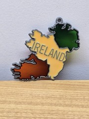Vintage Map Of Ireland Stained Glass Suncatcher Window Leaded By Grafaelian