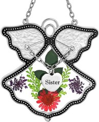 Sister Birthday Gift Angel Suncatcher Stained Glass Window Hanging Gifts Wind