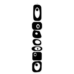 Hip Beatnik Party Vertical Hanging Art Mobile – Black – Mid Century Modern