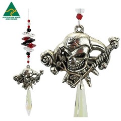 Pirate skull crystal suncatcher car mirror window rainbow suncatchers gift