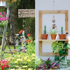Crystal Flower Suncatcher Hanging Ornament Rainbow Maker Window Sun Catcher Ind