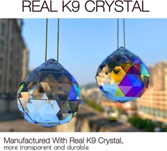 2PCS 4cm Ball Crystal Sun Catcher Prisms, Hanging Suncatchers with Glass Pris…