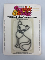 Vtg Suncatcher Frame Makit & Bakit SIAMESE CAT