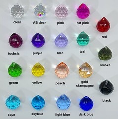 4x 20mm Black Crystal Suncatcher Ball, chandelier pendant jewelry prism supplies