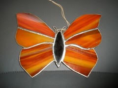 Vintage Nautical Suncatcher Butterfly 7″ x 5.5″ NICE