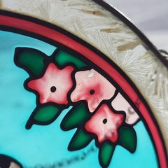 Puppy Dog Stained Glass Suncatcher Dalmatian Puppies Fire Hydrant 6″ Round