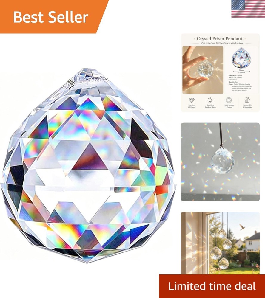 Exquisite DIY Crystal Ball Prism 50mm Suncatcher | Perfect Gift & Home Accent