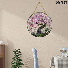 Cherry Blossom Bonsai Acrylic Suncatcher Japanese Inspired Hanging Window Decor