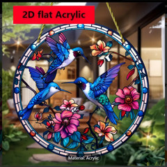 Humming Bird Window Hanging Sun Light Catcher for Wall Garden Home Garden Yard