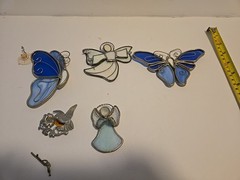 Vintage Lot Of Suncatchers Butterflies And Angels 5