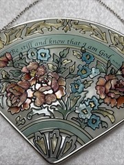 Joan Baker Fan Shaped Stained Glass Suncatcher