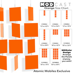 MODcast Art Mobiles + Dividers | Orange | Sultry. Elegant. Minimalist. Modern.