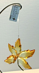 Ganz Crystal Expressions Autumn Leaf Hanging Ornament/Suncatcher Metal Stem New