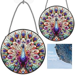 Peacock Stained Glass Suncatcher for Home Decor Unique Gift for Women