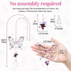 50th Birthday Gift for Her Crystal Suncatcher Window Hanging Decoration