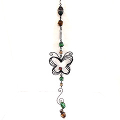 Vintage Metal Butterfly Cascading Suncatcher Garden Art 33″