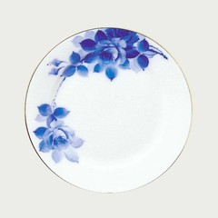 Ogura Touen Blue Rose (8011) 23cm fish plate 2H8011A 8011A2H large From Japan