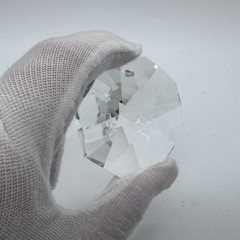 2” Vintage Octagon Faceted Crystal Prism Pendant – Single Hole Chandelier Drop
