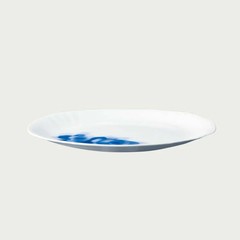 Ogura Touen Blue Rose Janette 23cm Plate 811062H Large Plate From Japan