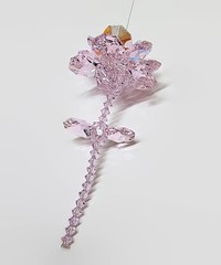 Pink Rose Flower Suncatcher made with Swarovski Crystal – Gift Box