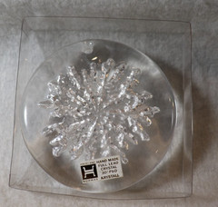 VTG NIB FULL LEAD CRYSTAL SNOWFLAKE SUNCATCHER HD MADE IN NORWAY HADELAND 1970`S