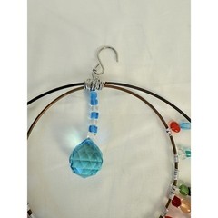 Multicolored Beads Circular Sun Catcher Decorative Item