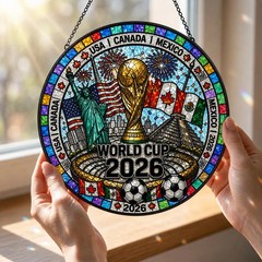 Soccer Stained Glass Suncatcher Football Fan Gift Sports Memorabilia