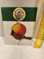 Hand Painted Capiz Shells Sun Catcher Cardinal