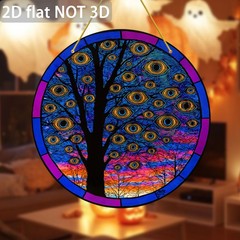 Tree of Life Evil Eye Acrylic Suncatcher Spooky Halloween Window Art Decor Gift