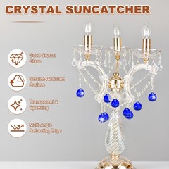 6-Pack Crystal Ball Prisms, 33.5mm/1.32 Inch Pendant Hanging [Blue]