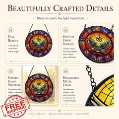 365RUSTIC Brothers Movie Stained Glass Sun Catcher 7.8 in