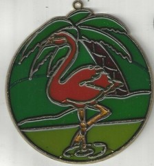 Flamingo (a) Suncatcher w/Suction cup (New Old Stock)