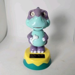 Solar Dancing Dinosaur 4.5 Inch With Base Purple & Green Color