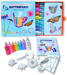 Butterfly Suncatcher Craft Kit for Kids – Stained Glass Window Art Kit with Acti