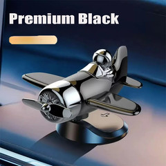 Solar Powered Rotating Airplane Car Dashboard Ornament 360° Auto Spin Decor Airp
