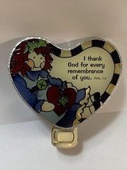 Joan Baker Stained Hand Painted Glass Night Light Designs Rare Vintage
