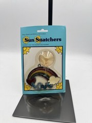 Vintage NOS Sun Cather- Rainbow Love- Stained Glass Look Retro 80s