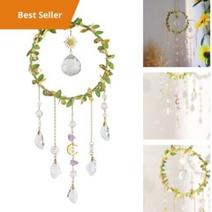 Crystal Suncatcher Amethyst Good Luck Charm Hanging Decor Window Prism Glass Rai