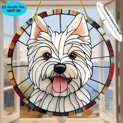 West Highland White Terrier Acrylic Suncatcher Dog Lover Window Decoration Gift