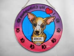 NEW “I Love my Chihuahua” Glass Suncatcher from Spoontiques