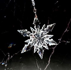 Crystal Snowflake Sun Catcher Christmas Tree Decor Czech Bohemia Crystal Gift