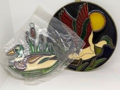 Vintage Acrylic DUCKS SUNCATCHER Ornaments